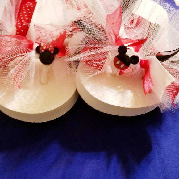 Mickey & Minnie Mouse Flip Flops for Girls Sz 1-2 - Picture 2 of 4